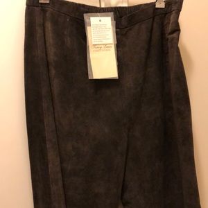 Suede leather pant